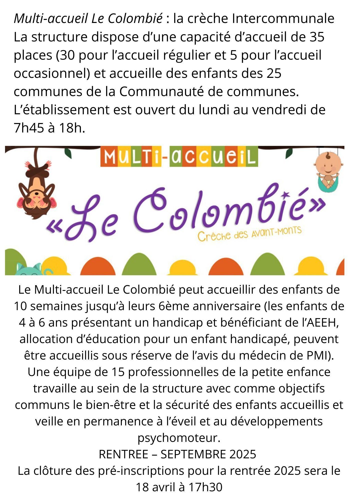 CRECHE LE COLOMBIE
